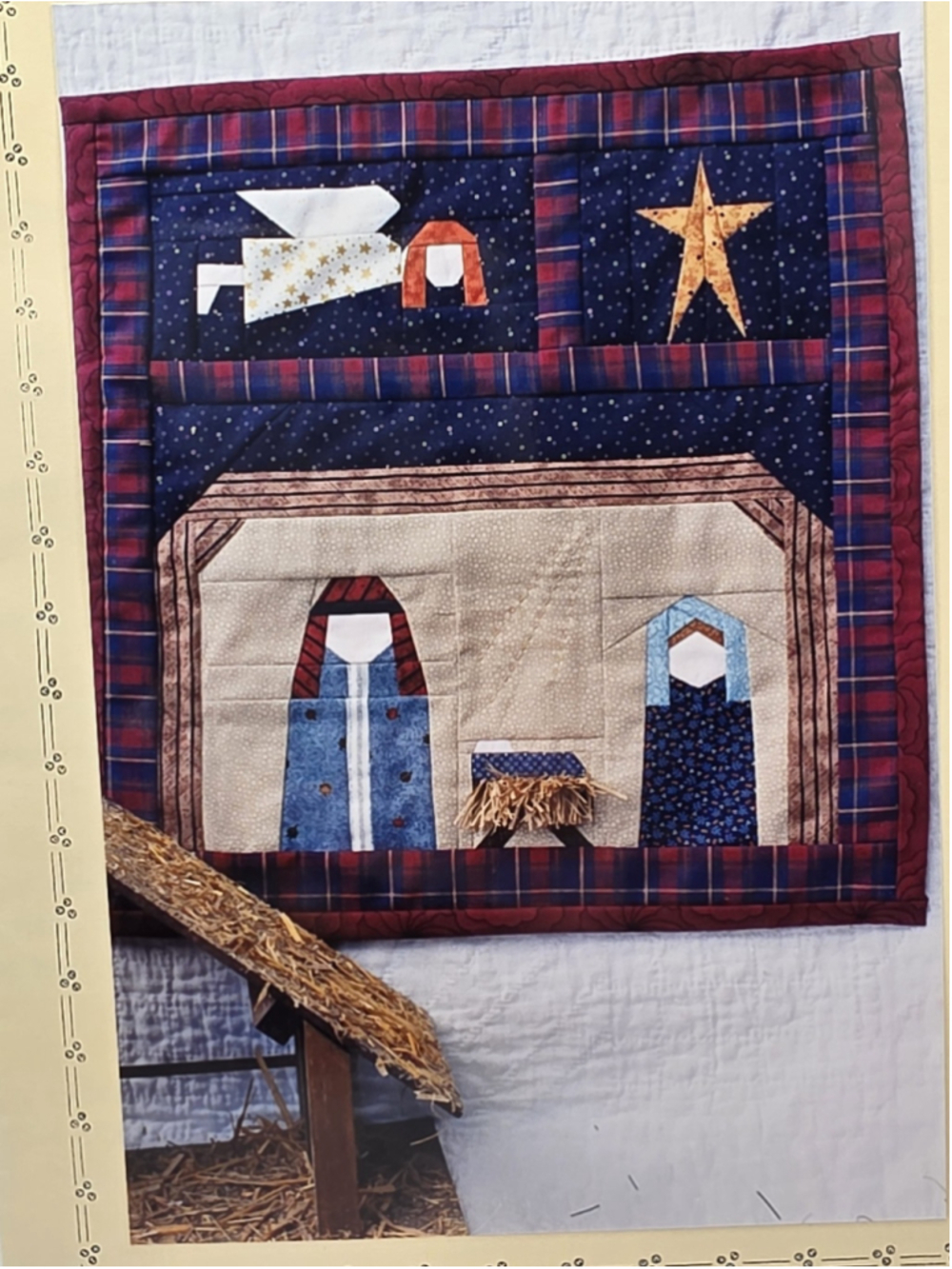 Bethlehem Blessing Pattern Nativity Christmas Wall Hanging 18" Sew Wonderful